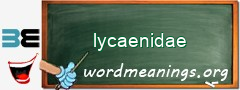 WordMeaning blackboard for lycaenidae